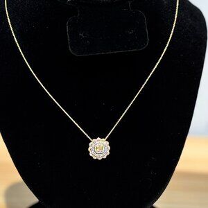 Le Vian Sunny Yellow Diamond and Vanilla Diamonds Pendant with Necklace